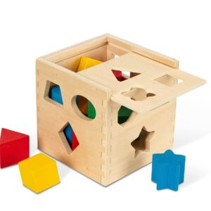 Wooden Shape Sorting Cube Toy