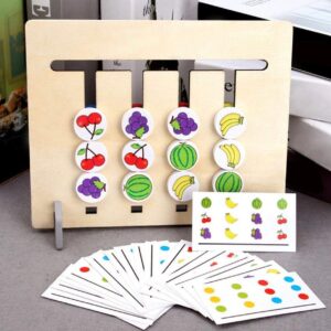 Wooden Fruit Matching Puzzle Game for Kids
