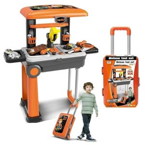 Deluxe Kids Tool Set with Rolling Trolley